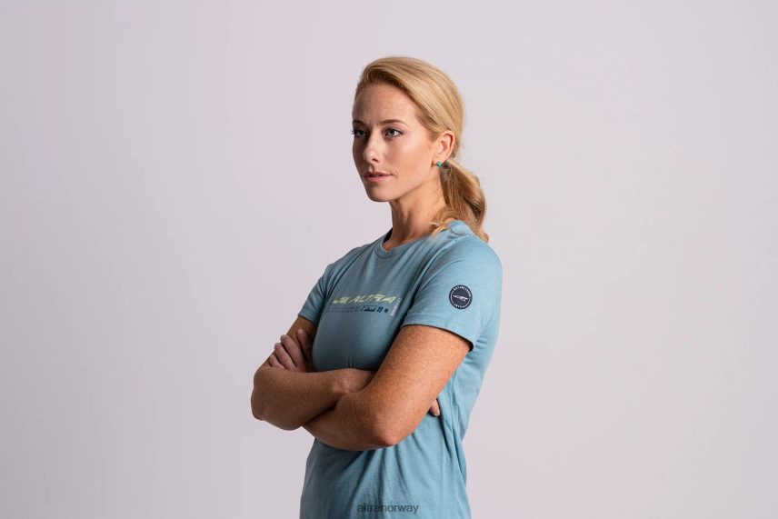 altra norge kvinner klassisk kortermet støvete blågrønn kvinner BD82B2223