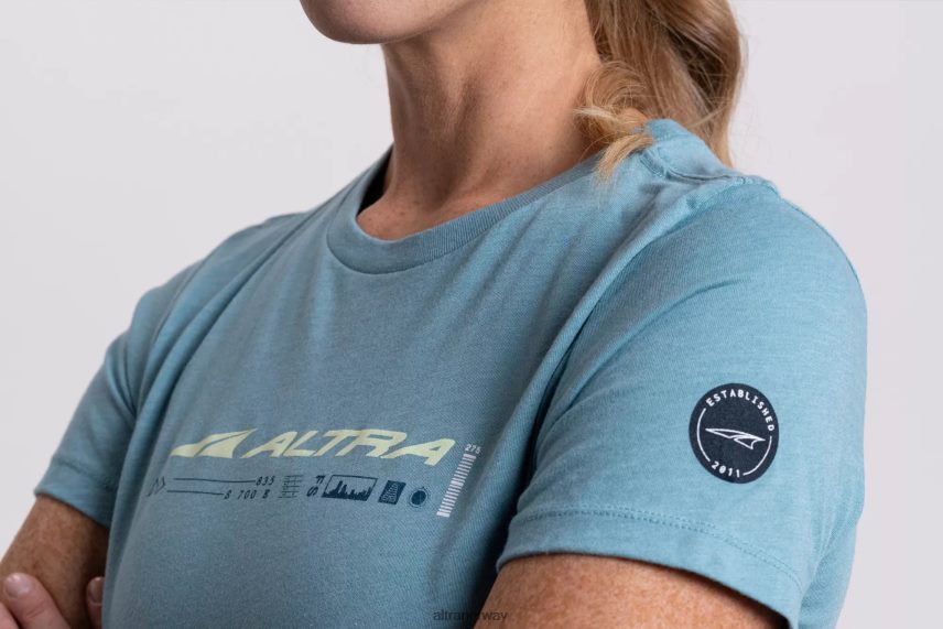 altra norge kvinner klassisk kortermet støvete blågrønn kvinner BD82B2223