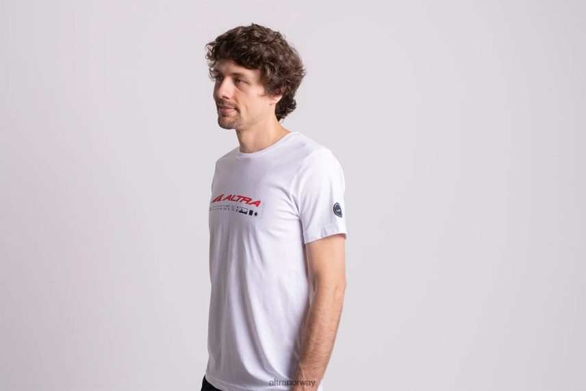 altra norge menn klassisk kortermet hvit-rød menn BD82B2344