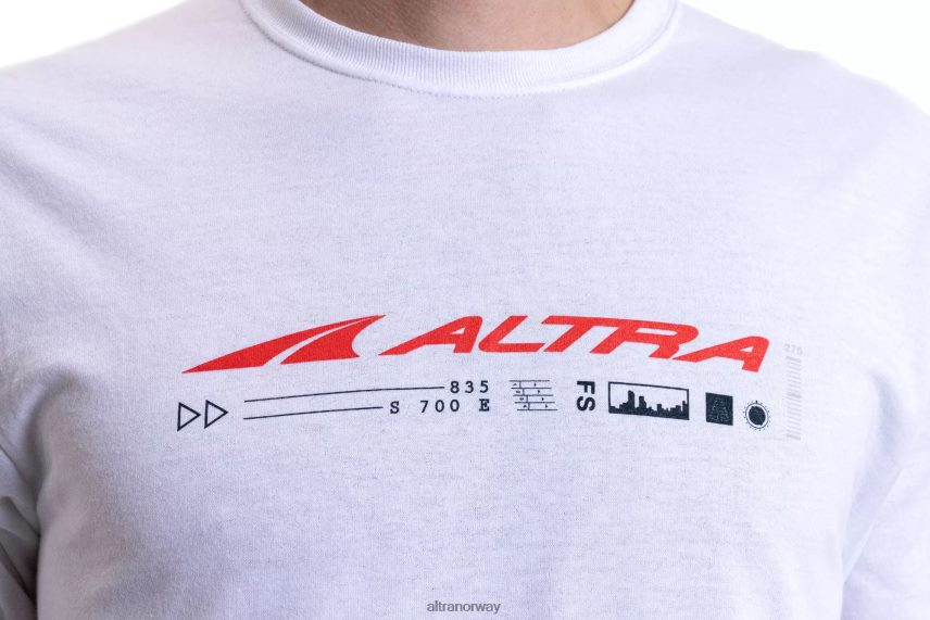 altra norge menn klassisk kortermet hvit-rød menn BD82B2344