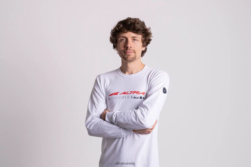 altra norge menn klassisk langermet hvit-rød menn BD82B2348