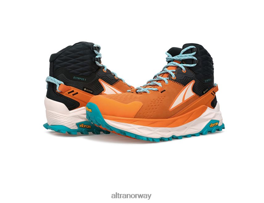 altra norge olympus 5 fottur mid gtx grå-oransje kvinner BD82B2506